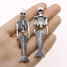 5pcs18x74mm Alloy Charm Body Skull Pendant for DIY Jewelry ef4432