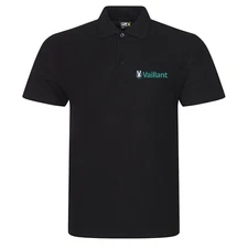 Embroidered Polo shirt Vaillant logo boiler fitter plumber workwear