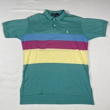 Polo Ralph Lauren Made In USA Polo Shirt Men’s Sz L Multicolor RARE