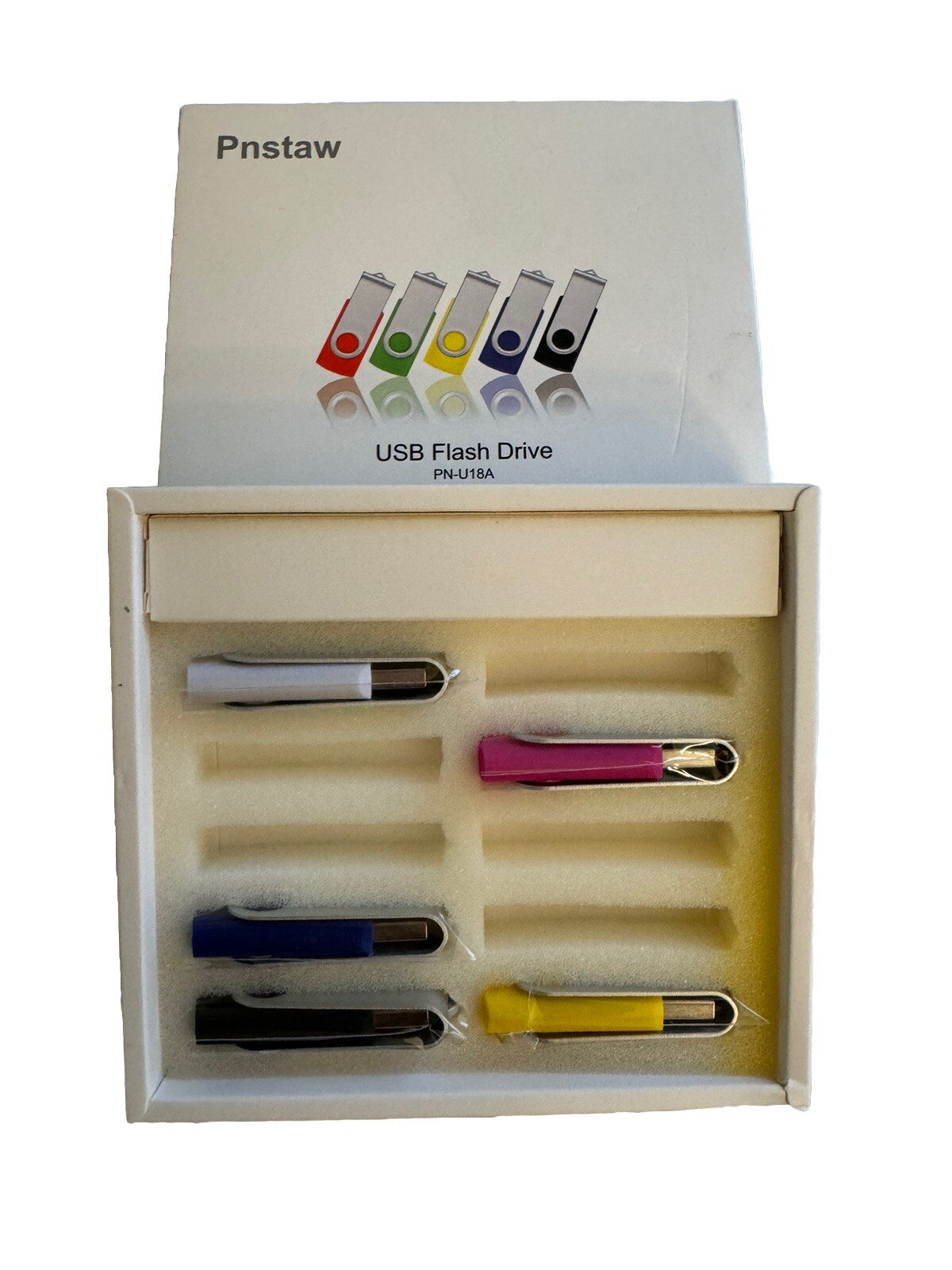 16GB Pnstaw USB Flash Drive 5-Pack in Assorted Colors PN-U18A-image