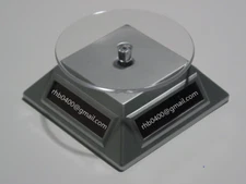 **TEN**     SOLAR  POWERED  ROTATING  DISPLAY  BASES ~~ Silver