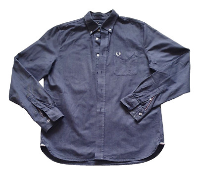 Fred Perry Long Sleeve Denim Look Shirt Size M