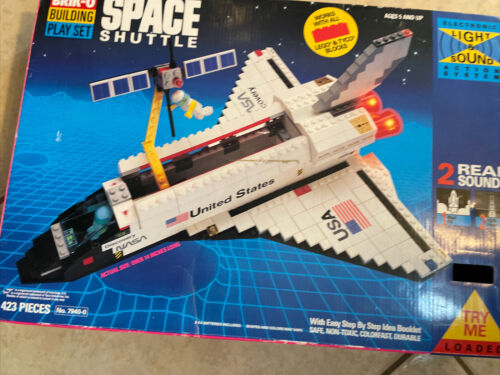 SPACE SHUTTLE LARAMI Brik-O Building Set 1991 Vintage 7940-0 W/Box Instructions - Picture 19 of 24