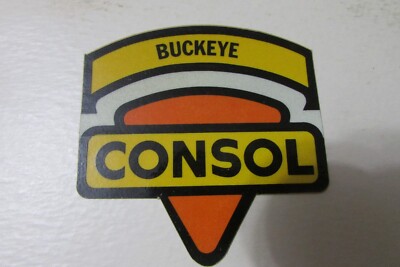 1ST PRINT RED BUCKEYE LIGHT BROWN BACK CONSOL COAL MINING STICKER
