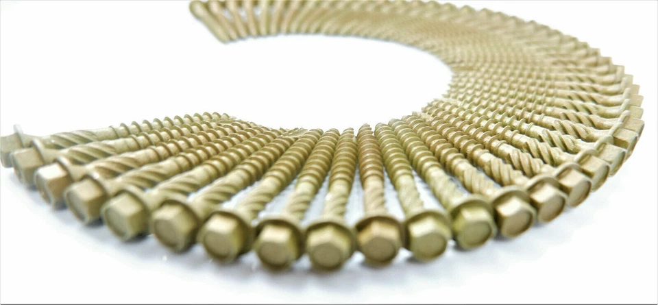 10, 250mm TIMBERFIX PLUS HEX HEAD SLEEPER SCREWS DECKING LANDSCAPE