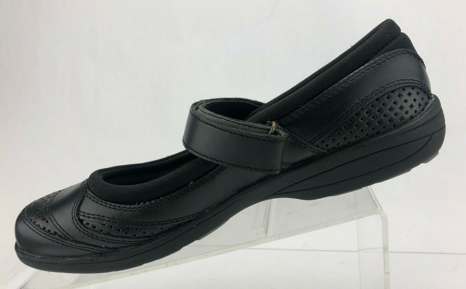 Abeo Mary Jane Smart System Black Leather Casual Flat… Gem