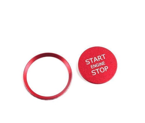 20-23 Ignition Switch Cover Start Button For Land Rover Defender Red Aluminum - Picture 4 of 4