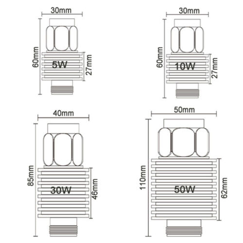 Atenuador coaxial redondo RF 5W-50W 1dB-50dB tipo N macho a hembra 3,0 GHz 50 ohmios - Imagen 6 de 50