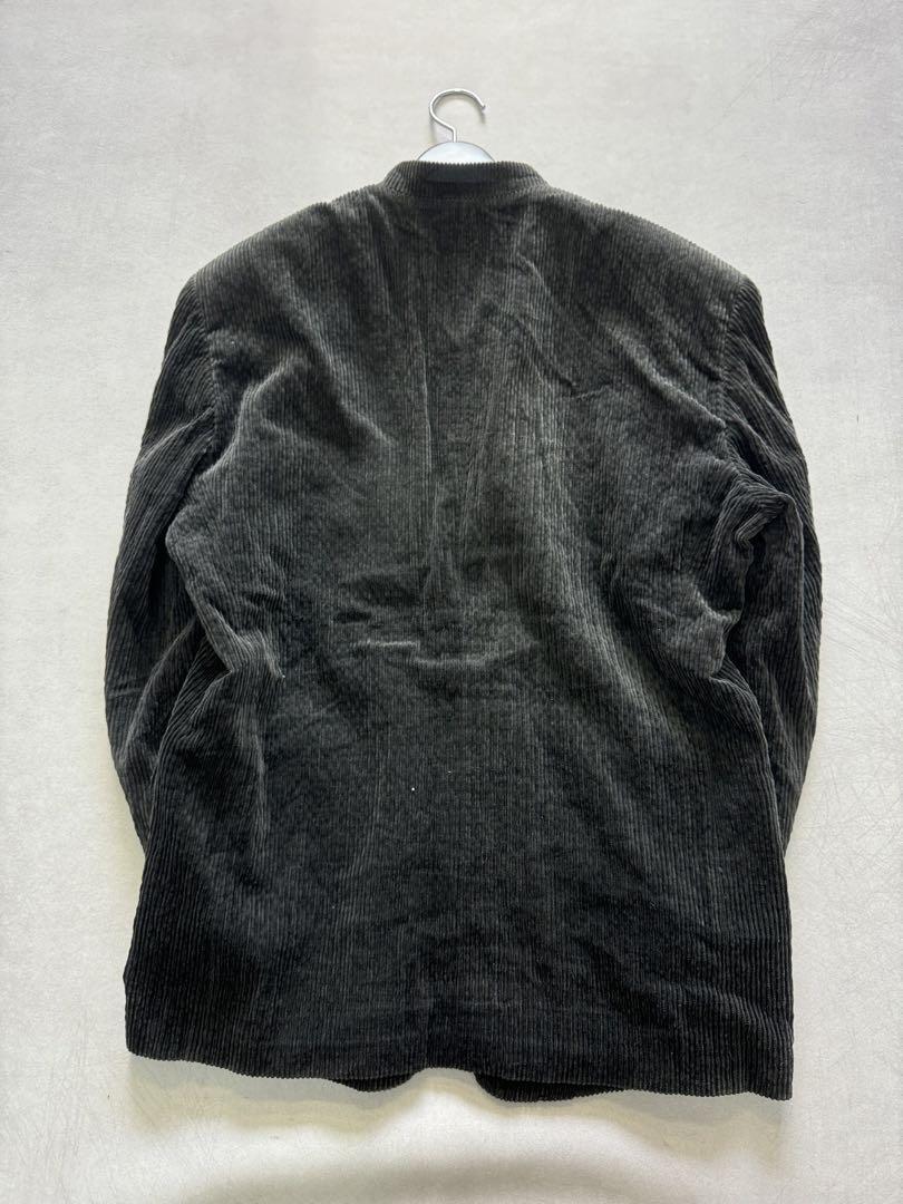 visvim Corduroy jacket カバーオール 後染め スミクロ 6W SOCCER CORDUROY OVERSIZE NOTCHED LAPEL JACKET(M Black): S