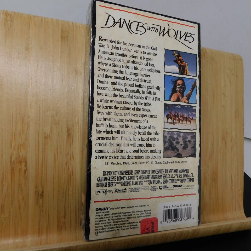 NEW FACTORY SEALED Dances with Wolves (VHS, 1990) First Release Orion Watermark - Image 4 of 4