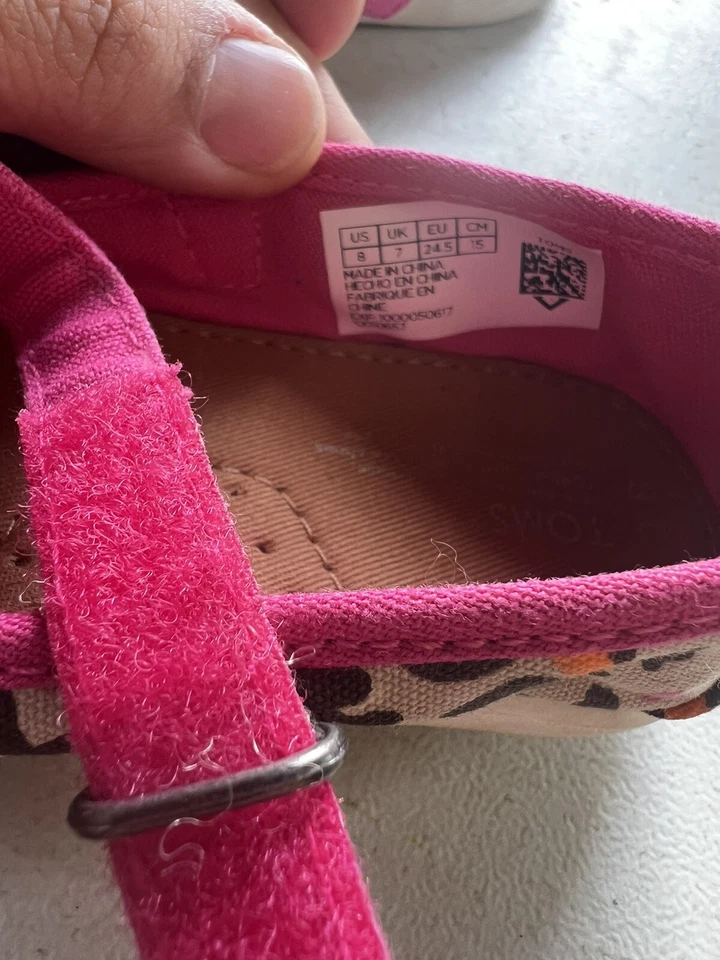 TOMS Pequeño Leopardo Mary Jane Niños Niñas Talla 8 M Pisos Informales 10010657 Foto 4 de 4