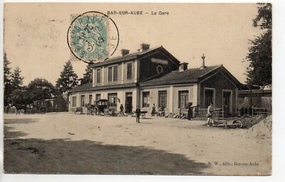 BAR SUR AUBE - Aube - CPA 10 - der Bahnhof