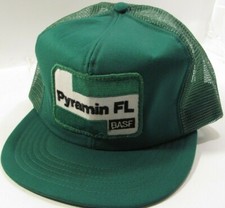 Pyramin FL BASF Herbicide Hat Vintage Green Trucker Ball Cap Seed Patch Farmer