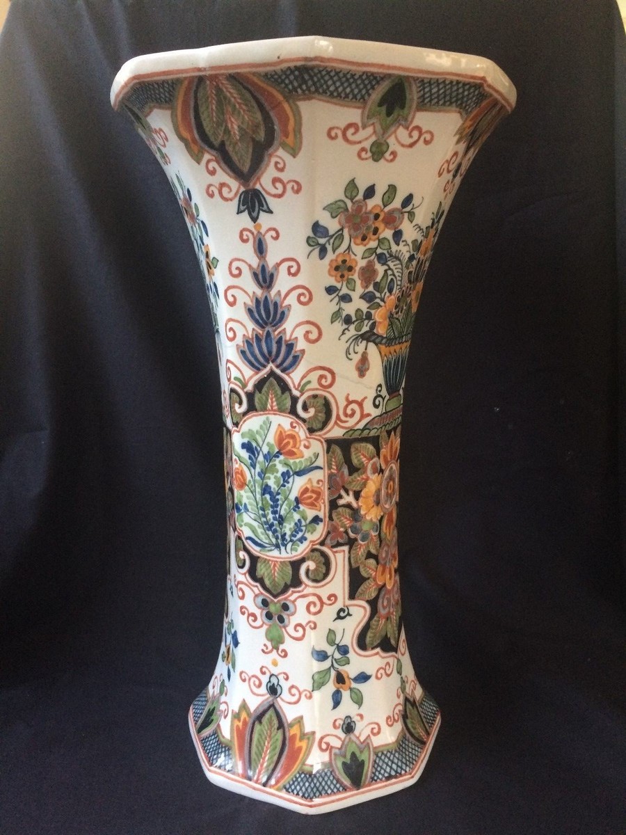 Antique exceptional large MAKKUM Tichelaar vase . Rare and
