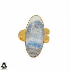 Size 7.5 - Size 9 Adjustable Scheelite 24K Gold Plated Ring GPR144