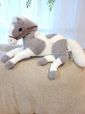 Animal Alley Toys R Us Plush Grey  White Horse With Bridle Soft Plush 20" 2017