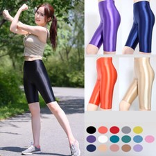 MJINM Sexy Leggings Donna Lucidi Raso Lucido Opaco Fitness Jeggings Collant
