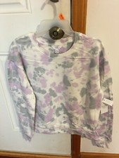 BRAND NEW WOMEN'S SIZE MEDIUM TIME AND TRU TIE-DYE SWEATSHIRT