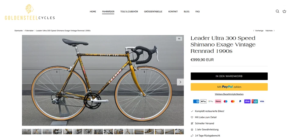 Leader Ultra 300 Speed Shimano Exage Vintage Rennrad Retro Road Bike 1990s - Bild 3 von 4