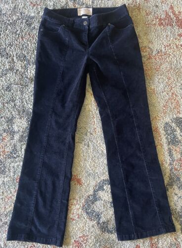 London Jean Chino Stretch The Christie Fit Corduroy Dark Blue Pant Sz 4 Short