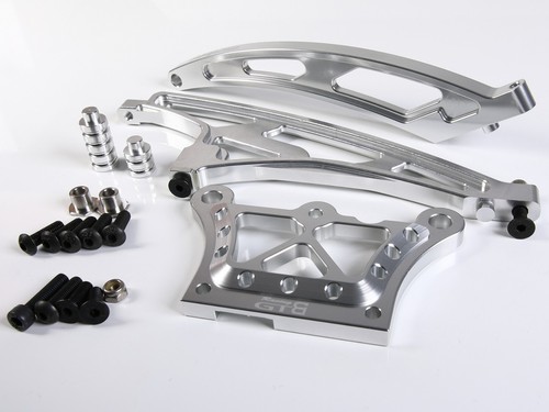 GTB CNC Aluminum 1/5 RC LOSI MTXL Front Top plate Front Rear Chassis Brace Set