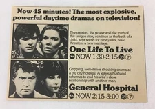 1976 ABC tv ad ~ ONE LIFE TO LIVE power passion truth, GENERAL HOSPITAL