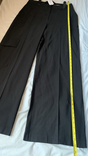 GEORGE SIZE 12 PALAZZO STYLE KNEE SIDE POCKET STRAIGHTLEG TROUSERS BLACK RRP £18 - 第 10/24 張圖片