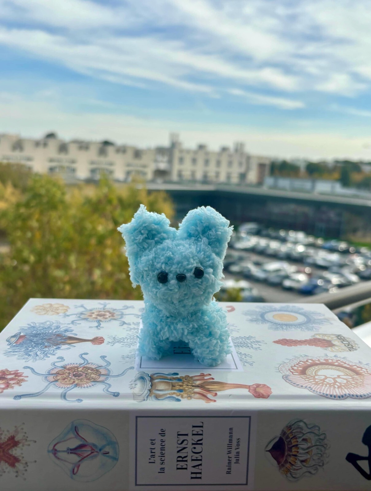 Ours en peluche bleu Blueberry l'Ours Rêveur pour sommeil bébé