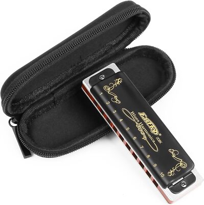 EASTTOP T008K Diatonic Blues Harmonica 10Hole Blues Professional Harmonica Gift