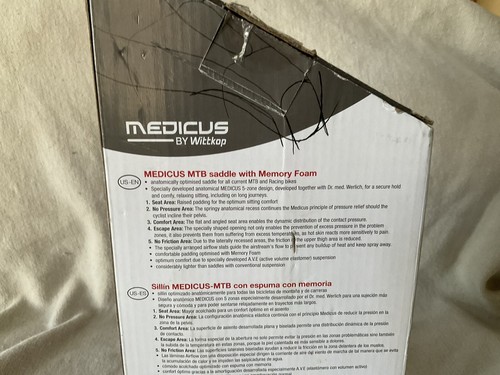 Wittkop Medicus Air MTB Saddle w/ Memory Foam - Erogonmic Bicycle Seat New - Picture 8 of 9