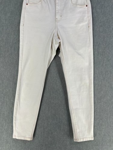 Topshop Jeans Women's 28 White Denim Skinny Leg Medium Wash 5-Pockets Belt Loop - Picture 4 of 17
