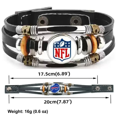 NFL Bracelets, Football Collection, NFL Fan Gear, Faux Leather