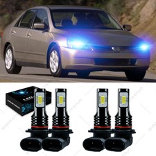 For Honda Accord 2003-2007 Led Headlight Bulbs Blue Highlow Beam 9005 9006 Kit