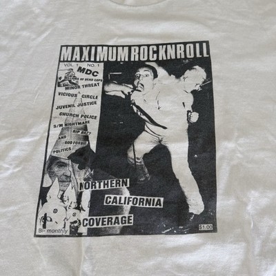 Vintage 90s Maximum Rock N Roll Punk Fanzine Shirt Mdc Minor