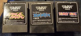 3 Coleco Vision Games: Donkey Kong, Zaxxon & Space Panic 