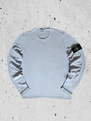Stone Island Pullover Sweater Knit Weiß Grau Schwarz L (M)