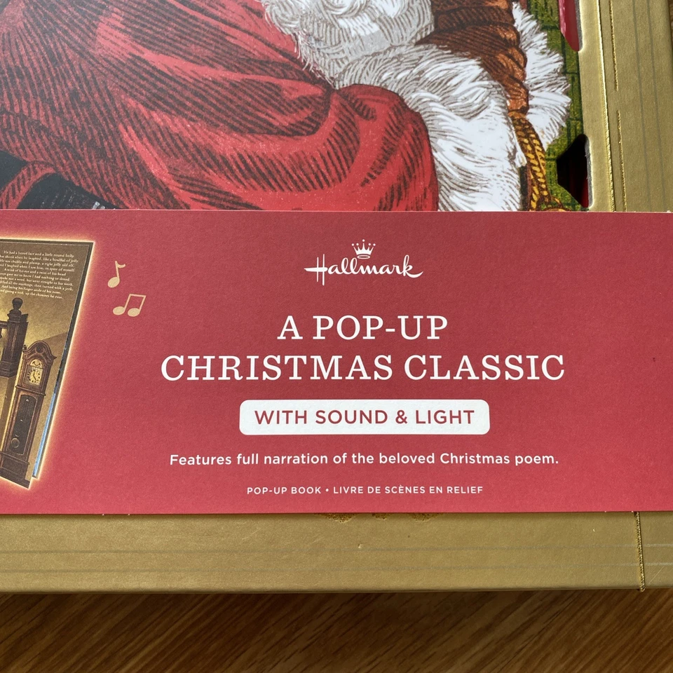 Hallmark The Night Before Christmas Jumbo Pop-Up Book w Light and Sound 13x16” - Image 2 of 4