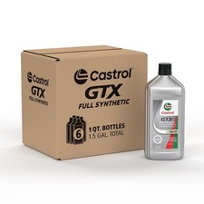PACK OF 6 Castrol GTX Full Synthetic 5W-20 Motor Oil Protection 10K Miles 1 Qt 42.31 per gallon