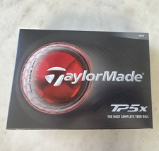 TaylorMade TP5x Tour Preferred Golf Balls 12-Pack 5-Piece White/Red