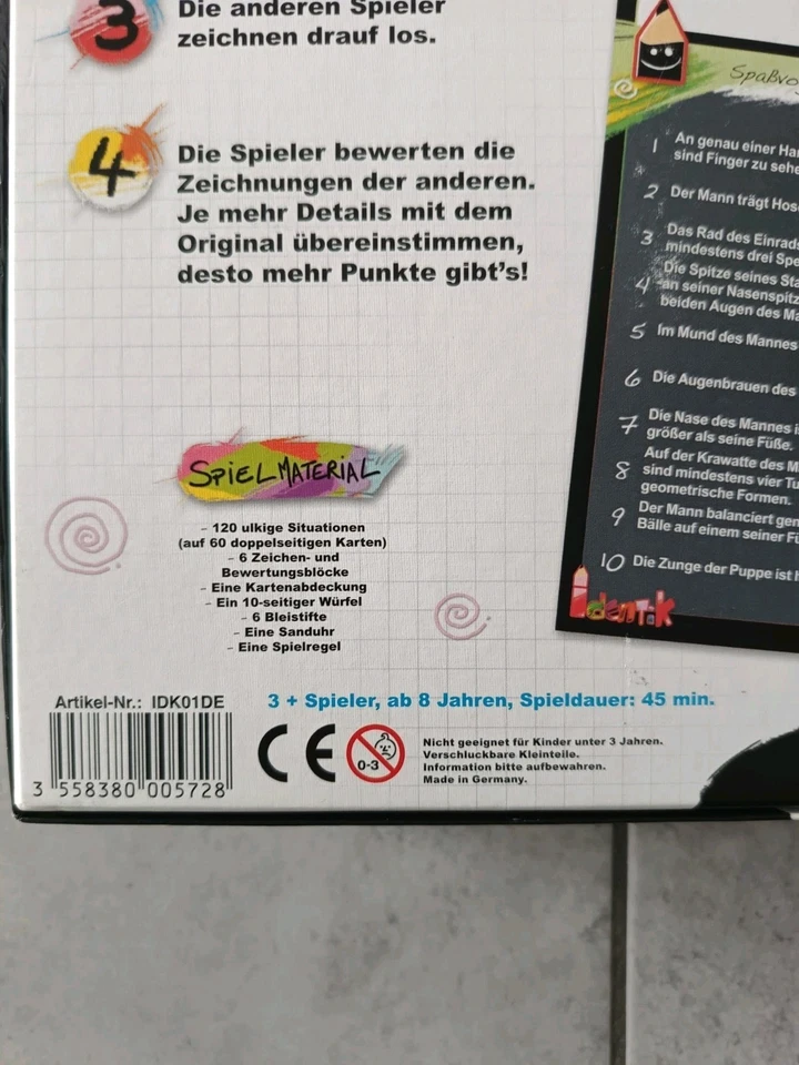 Asmodee Identik Partyspiel Zeichnen Brettspiel Meisterwerke Kritzel 3-6 Spieler - Bild 4 von 4