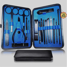 18-in-1 Stainless Steel Pedicure Manicure Set   Professional Grooming Kit