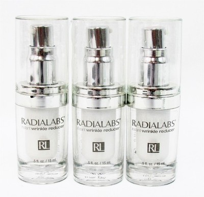 3x Radialabs Instant Wrinkle Reducer Cream .5 Oz Anti Aging wrinkling Face 15 ml