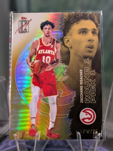 2025-26 Topps Signature Class ZACCHARIE RISACHER #/275 YELLOW CHROME REFRACTOR