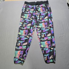 Adidas Climalite Women Abstract Print Track Pants Joggers Sz Large dance gym