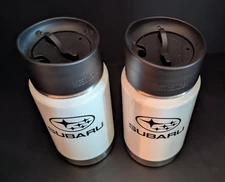 Subaru Kleen Kanteen 12oz Vacuum Insulated White Travel Mug w/Lid New Lot of 2