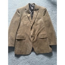RALPH LAUREN Men Sport-Coat Blazer Tan Brown Corduroy Paisley-Lining Sz 40R