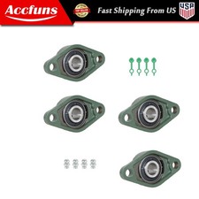 4PCS UCFL204-12 Solid Pillow Block Flange Mounted Bearing 3/4" Bore 2 Bolt
