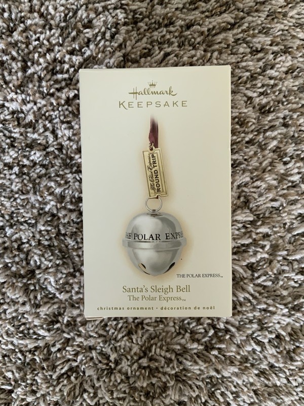 Hallmark The Polar Express Ornament Santa's Sleigh Bell Christmas 2007- VGUC