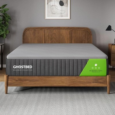 GhostBed 3D Matrix Hybrid Memory Foam Mattress 12'' - Queen Medium-Plush