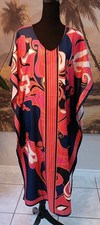 Lulla Collection Muumuu Kaftan, Cover-up, One Size, Pink/Orange/Blue